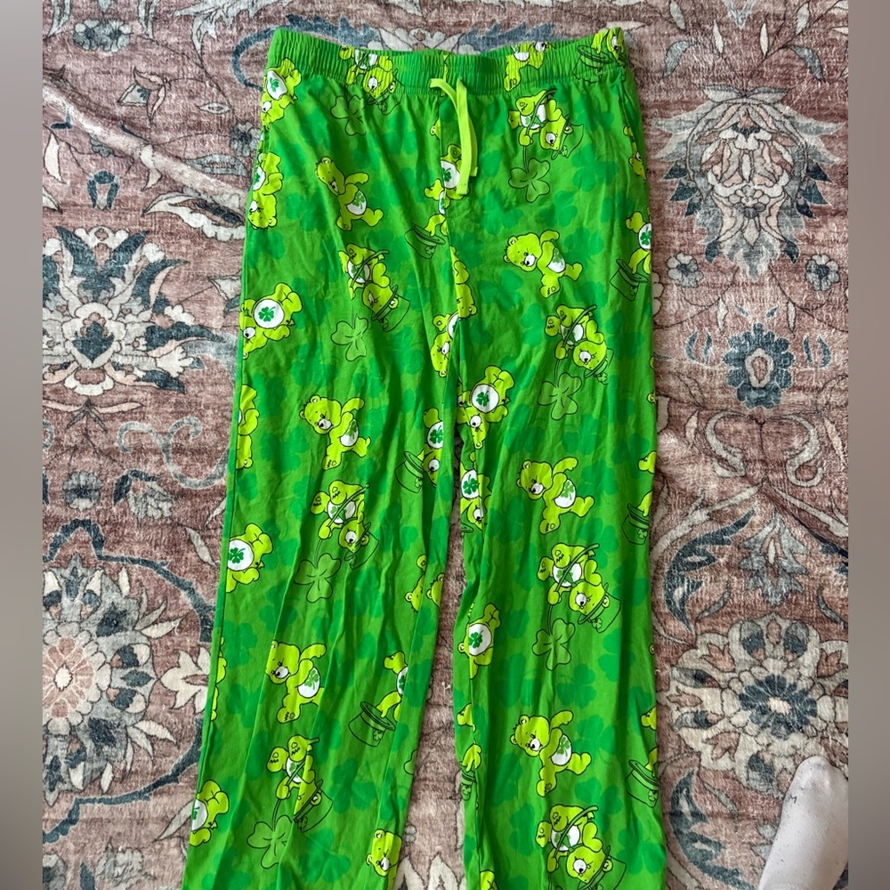 Women’s XL Care Bears Green St Patrick’s Day Pajama Pants